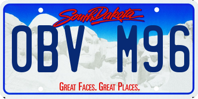 SD license plate 0BVM96