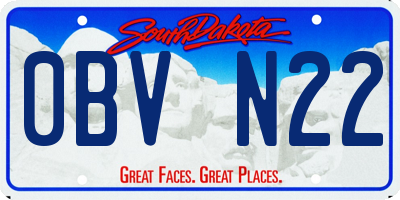 SD license plate 0BVN22