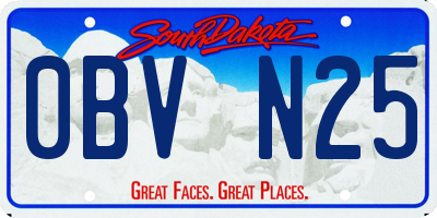 SD license plate 0BVN25