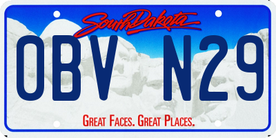 SD license plate 0BVN29