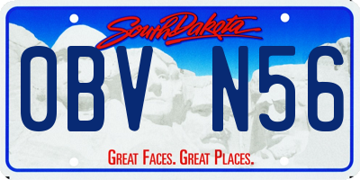 SD license plate 0BVN56
