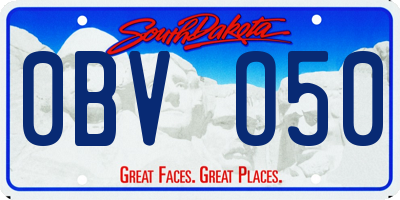 SD license plate 0BVO50