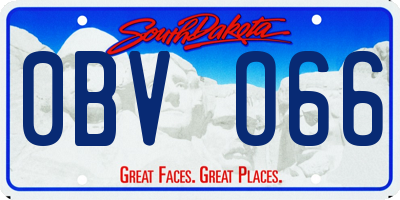 SD license plate 0BVO66