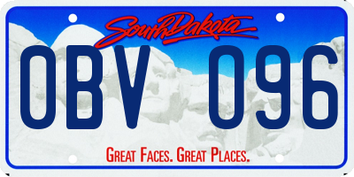 SD license plate 0BVO96