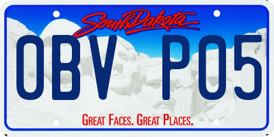 SD license plate 0BVP05