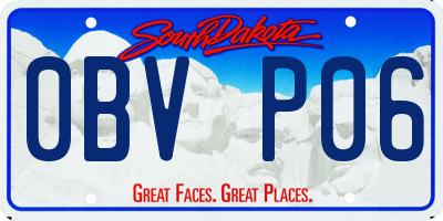 SD license plate 0BVP06