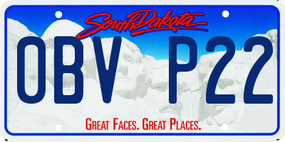 SD license plate 0BVP22
