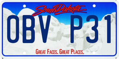 SD license plate 0BVP31