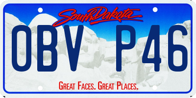 SD license plate 0BVP46