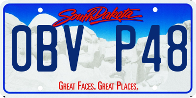 SD license plate 0BVP48
