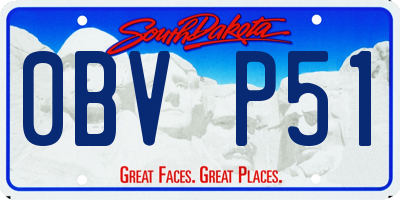 SD license plate 0BVP51