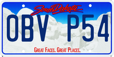 SD license plate 0BVP54