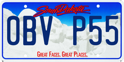 SD license plate 0BVP55