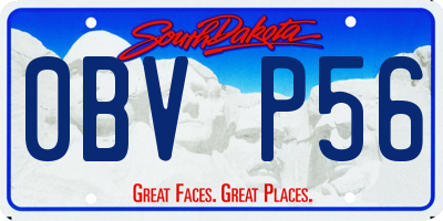 SD license plate 0BVP56