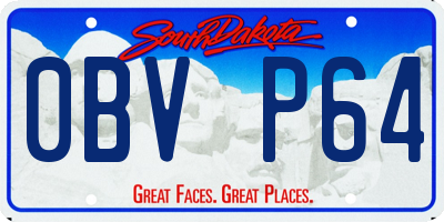 SD license plate 0BVP64