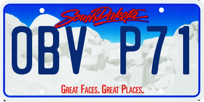 SD license plate 0BVP71