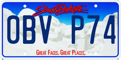 SD license plate 0BVP74
