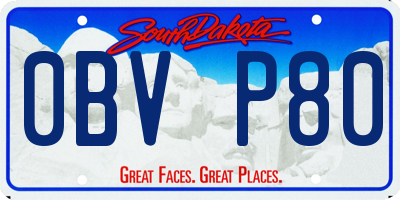 SD license plate 0BVP80
