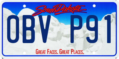 SD license plate 0BVP91