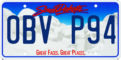 SD license plate 0BVP94
