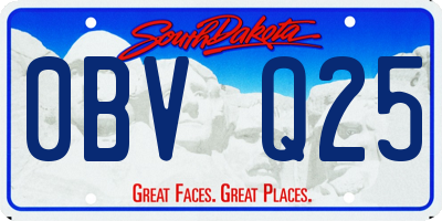 SD license plate 0BVQ25