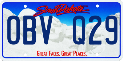 SD license plate 0BVQ29