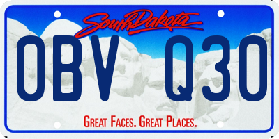 SD license plate 0BVQ30