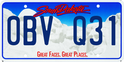 SD license plate 0BVQ31