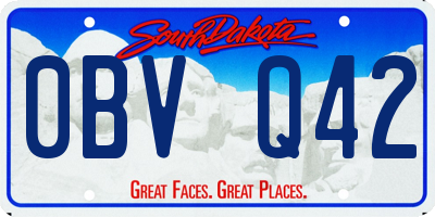SD license plate 0BVQ42