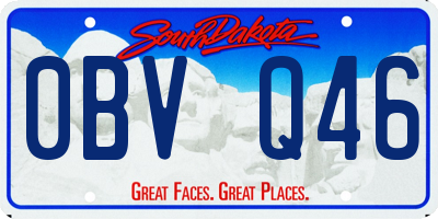 SD license plate 0BVQ46