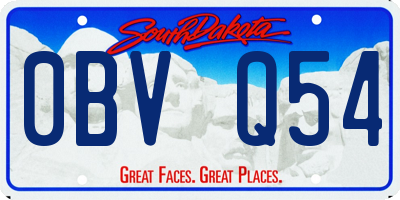 SD license plate 0BVQ54