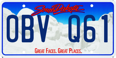 SD license plate 0BVQ61