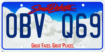 SD license plate 0BVQ69
