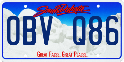 SD license plate 0BVQ86