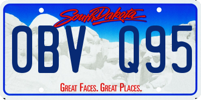 SD license plate 0BVQ95