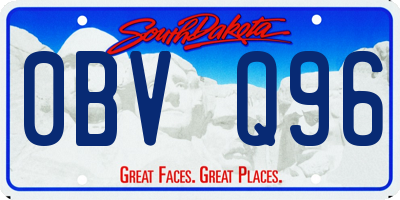 SD license plate 0BVQ96