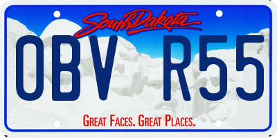 SD license plate 0BVR55