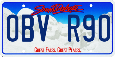 SD license plate 0BVR90