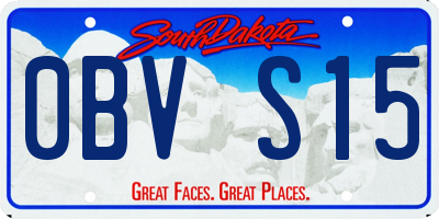 SD license plate 0BVS15