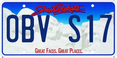SD license plate 0BVS17
