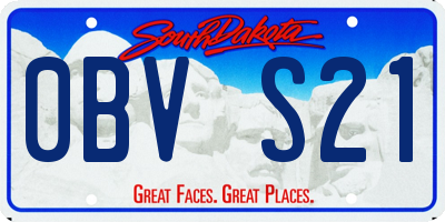 SD license plate 0BVS21
