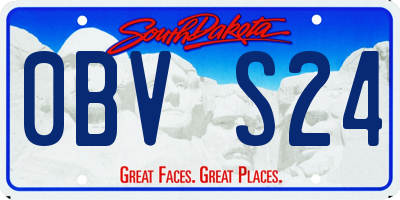 SD license plate 0BVS24