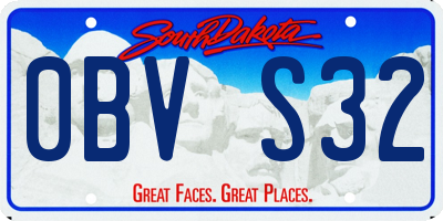 SD license plate 0BVS32