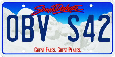 SD license plate 0BVS42