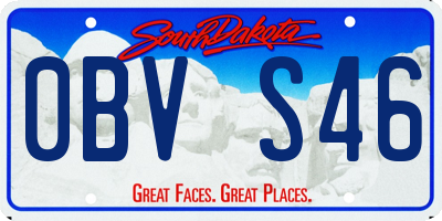 SD license plate 0BVS46