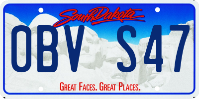 SD license plate 0BVS47