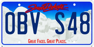 SD license plate 0BVS48