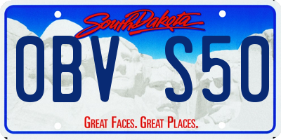 SD license plate 0BVS50