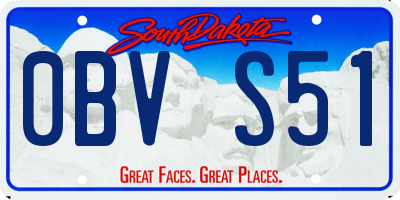 SD license plate 0BVS51