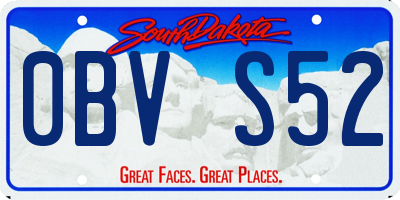 SD license plate 0BVS52
